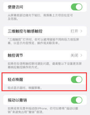 鲅鱼圈苹果授权维修站分享iPhone轻点无法唤醒怎么办 