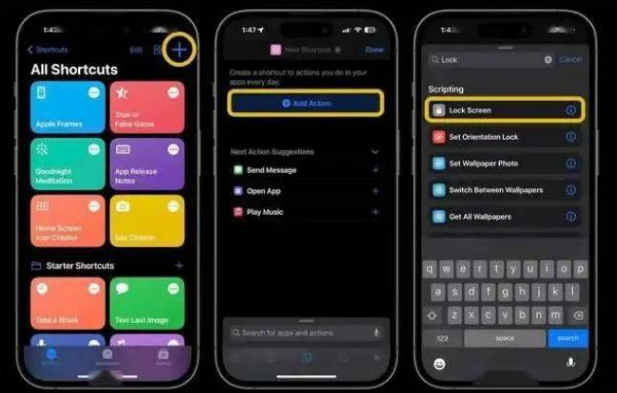 鲅鱼圈苹果14锁屏维修店分享iPhone14升级iOS16.4后如何创建锁屏快捷方式 