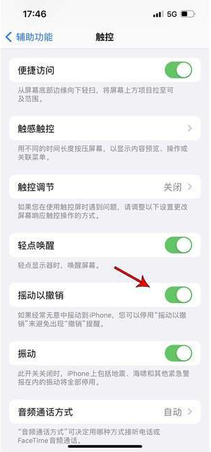 鲅鱼圈苹果手机维修分享iPhone手机如何设置摇一摇删除文字 