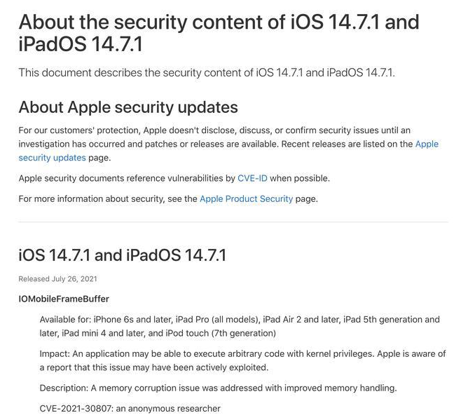 鲅鱼圈苹果手机维修分享iOS 14.7.1 正式版更新内容及升级方法 